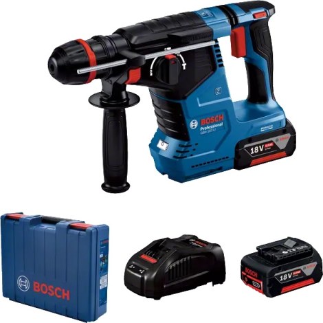 Poravasara Bosch GBH 187-LI; 18 V; 2,4 J; SDS-plus; 2x5,0 Ah akku