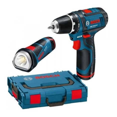 Akkuruuvinväännin Bosch GSR 10,8-2-Li; 10,8 V; 2x2,0 Ah akku