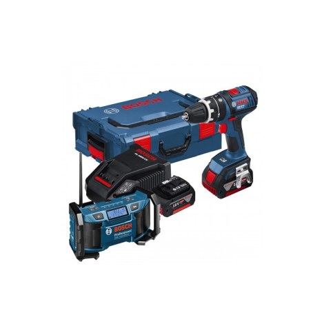 Iskupora / ruuvinväännin Bosch GSB 18 V-EC; 18V; 2x4,0 Ah akku