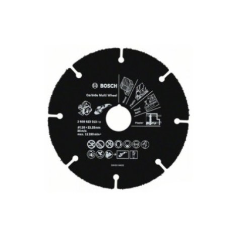 Yleisterä, kulmahoimakoneisiin Bosch Carbide MultiWheel; 125x1x22,23 mm; 10 kpl.