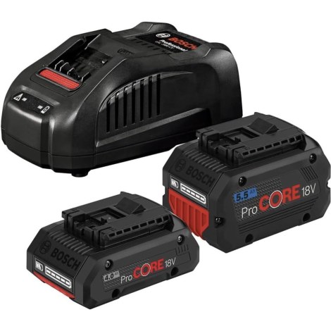 Tarvikesarja Bosch GBA ProCORE; 18 V; 4,0 Ah/5,5 Ah akku. + laturi GAL 1880CV