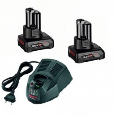 Akku Bosch GBA 12V; 10,8 V; 4,0 Ah; 2 kpl.+ Laturi AL1130CV