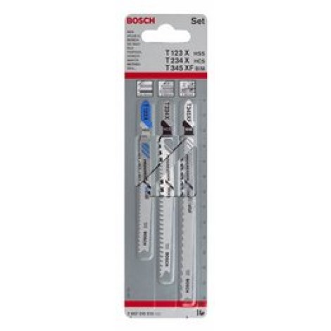 Pistosahanteräsetti Bosch T111C; T244D; T118B; 3 kpl.