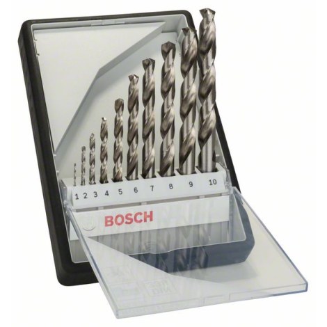 Metalliporanteräsarja Bosch HSS-G; 1-10 mm; 10 kpl.
