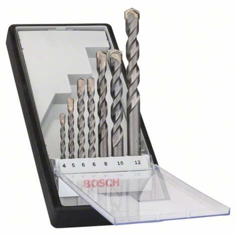 Betoniporanteräsarja Bosch Silver Percussion; 4-12 mm; 7 kpl.
