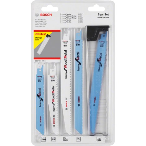 Pistosahanteräsetti Bosch 260701090; 6 kpl.