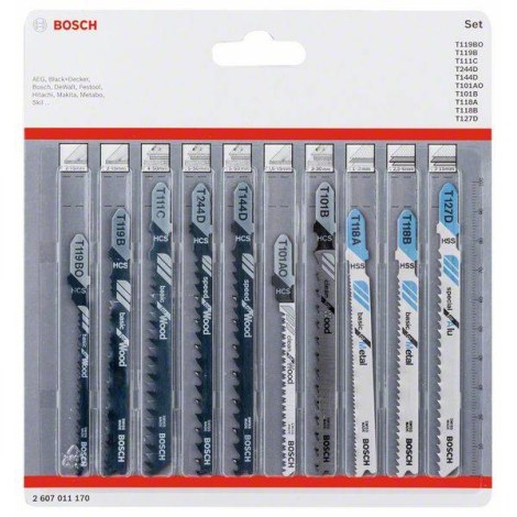 Sahaterä setti Bosch 2607011170; 10 kpl.