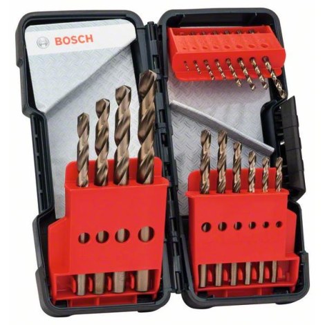 Poranteräsarja Bosch 2607017047; HSS-CO; DIN 338; 18 kpl.