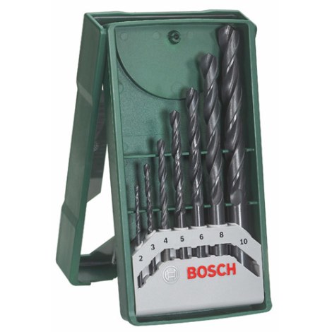 Metalliporanteräsarja Bosch Mini X-Line; 2-10 mm; 7 kpl.