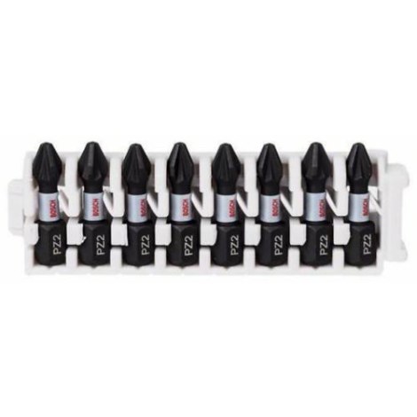 Ruuvauskärkisarja Bosch Impact Control PZ2/L25; 8 kpl.