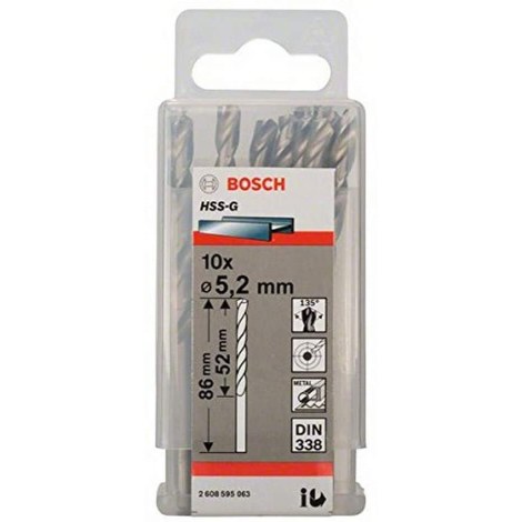 Metalliporanterä Bosch; HSS-G; 5,2x86 mm; 10 kpl.