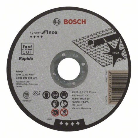 Hiova katkaisulaikka Bosch AS 60 T INOX BF; 125x1 mm