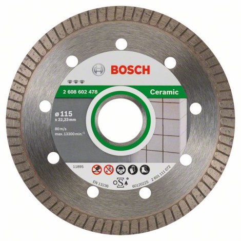 Timanttikatkaisulaikka Bosch BEST FOR CERAMIC EXTRACLEAN TURBO; 115 mm