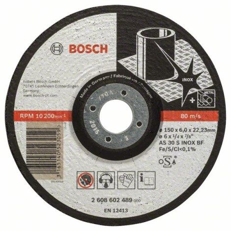 Hiomalaikka Bosch AS 30 S INOX BF; 150x6 mm