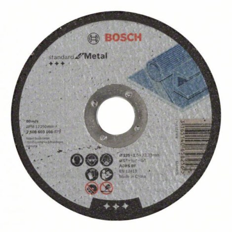 Hiova katkaisulaikka Bosch Standard for Metal 2608603166; 125x22,23 mm
