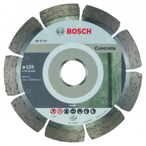 Timanttikatkaisulaikka Bosch Standard for Concrete 2608603240; 125x22,23 mm; 10 kpl.