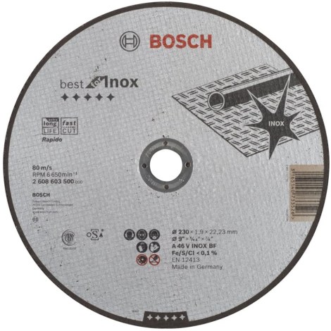Hiova katkaisulaikka Bosch Rapido; A 46 V INOX BF; 230x1,9 mm