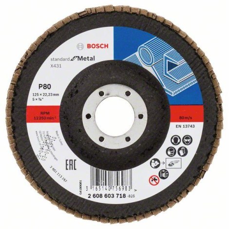 Lamellihiomalaikka  Bosch Standard for Metal X431; 125 mm; K40
