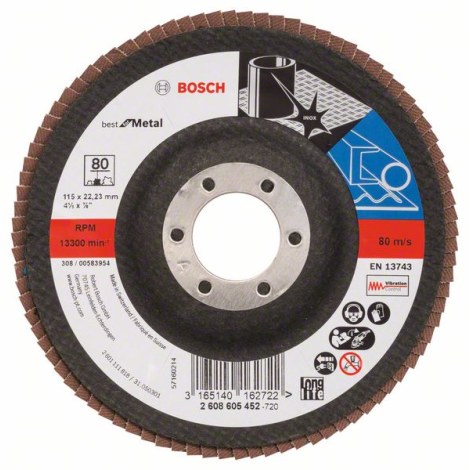 Lamellihiomalaikka  Bosch Best for Metal; 115 mm