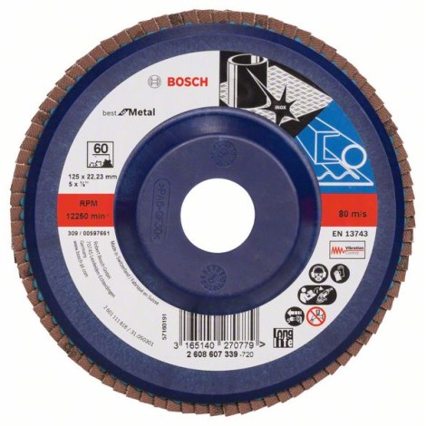 Lamellihiomalaikka  Bosch Best for Metal; 125 mm