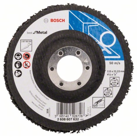 Puhdistuskarhunkieli Bosch Best for Metal; 115 mm; 1 kpl.