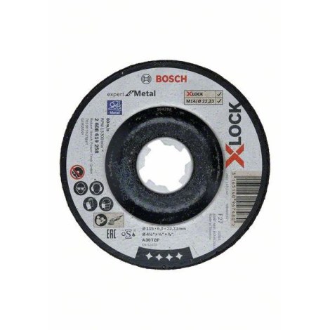Hiomalaikka Bosch 2608619258; 115x22,23 mm; X-Lock