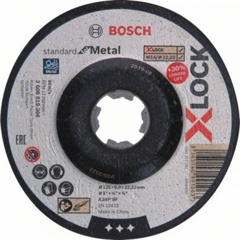 Hiomalaikka Bosch 2608619366; 125x22,23 mm; X-Lock
