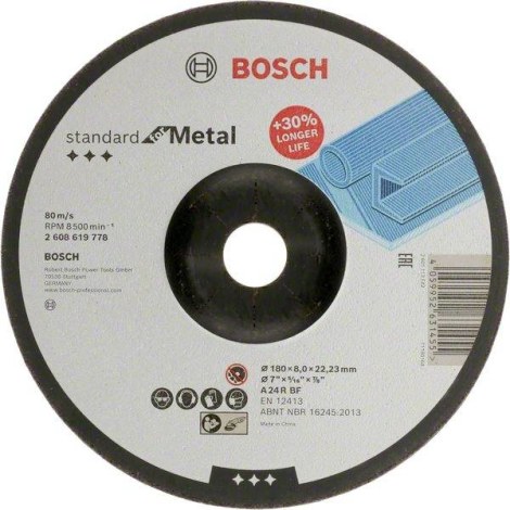 Hiomalaikka Bosch Standard for Metal 2608619778; 180x22,23 mm