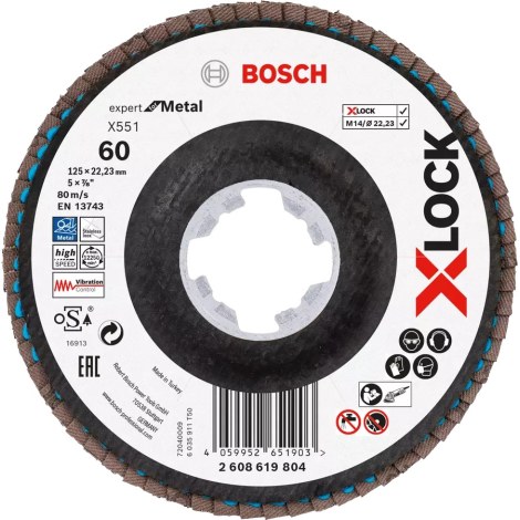 Lamellihiomalaikka  Bosch X551; 125 mm; K60