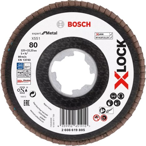 Lamellihiomalaikka  Bosch X551; 125 mm; K80