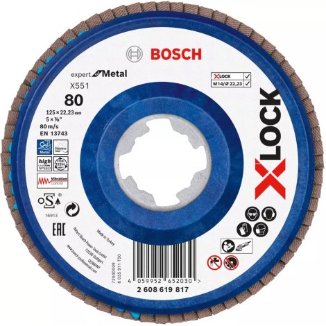 Lamellihiomalaikka  Bosch X551; 125 mm; K80