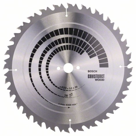 Katkaisuterä puulle Bosch CONSTRUCT WOOD; 400x3,2x30,0 mm; Z28; 20°