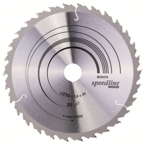 Katkaisuterä puulle Bosch SPEEDLINE WOOD; 235x2,6x30,0 mm; Z30; 15°