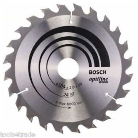 Katkaisuterä puulle Bosch OPTILINE WOOD; 184x2,6x30,0 mm; Z48; 15°