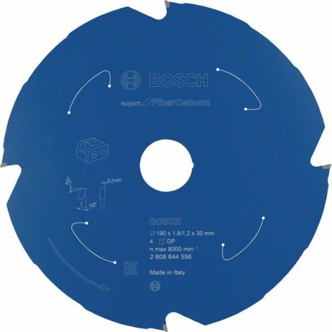 Katkaisulaikka Bosch Expert for Fibre Cement 2608644555; 165x20 mm; Z4