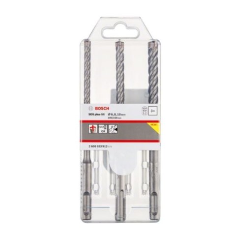 Poranteräsarja Bosch SDS plus-5X; 6-10 mm; 3 kpl.
