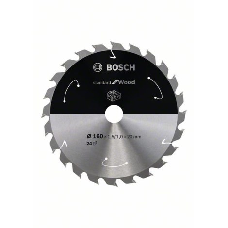 Katkaisuterä puulle Bosch Standard for Wood 2608837676; 160 mm