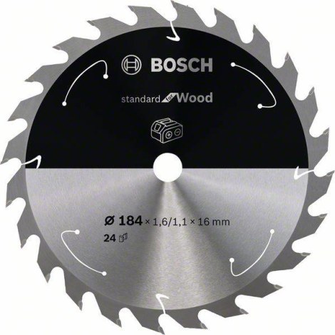 Katkaisulaikka Bosch Standard for Wood 2608837698; 184x16 mm; Z24
