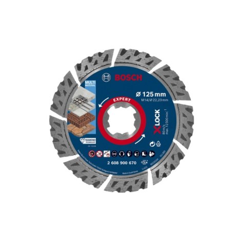 Timanttikatkaisulaikka Bosch 2608900670; 125x22,23 mm; X-Lock