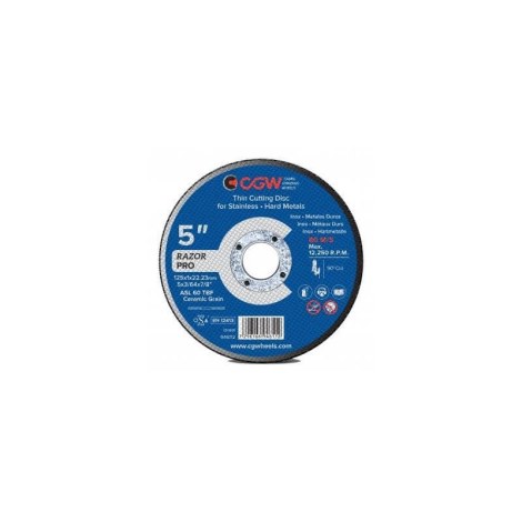 Katkaisulaikka metalli CGW Razor; 125x1,0x22,23 mm; ASL 60 TBF