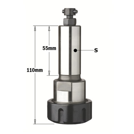 Kiristysmutteri/holkki kiinnitysmutterilla CMT 183.400.01; S=25x55 mm, RH