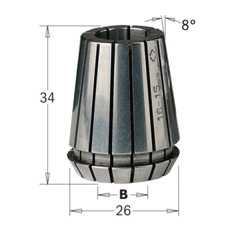 Holkki CMT ER25 184.050.25; 5 mm