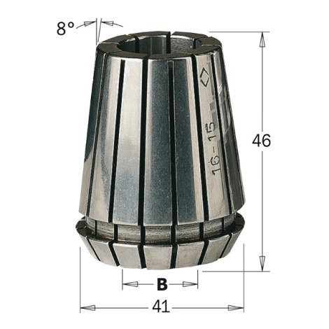 Holkki CMT 184.062.00H, D=6mm HP
