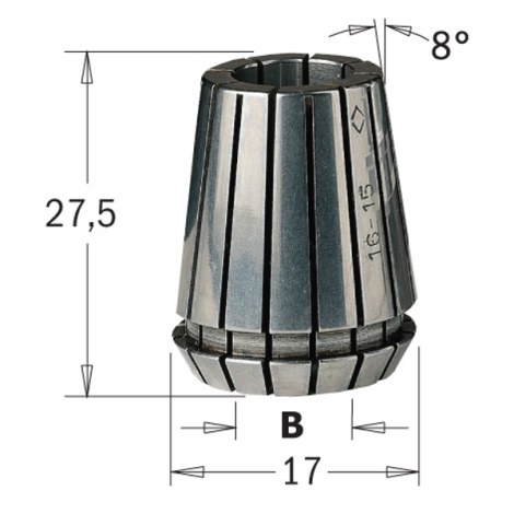 Holkki CMT ER16 184.090.16; 9 mm