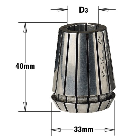 Holkki CMT ER32 184.160.00; 16 mm