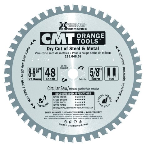 Katkaisulaikka metalli CMT 226; 210x2.2x15.87; Z48; 0°