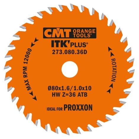 Katkaisuterä puulle CMT ITK-Plus® 271; 80x1,6x10; Z36; 15°