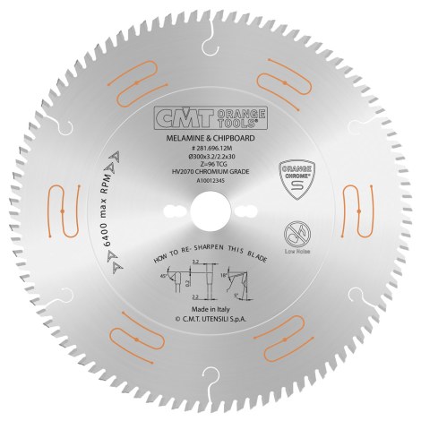 Katkaisuterä puulle CMT 281; 350x3,5x30; Z84; 10°