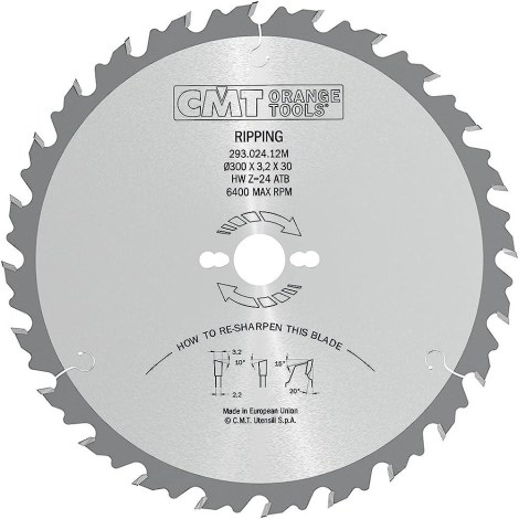 Katkaisuterä puulle CMT 285; 450x3.8x30; Z36; 20°