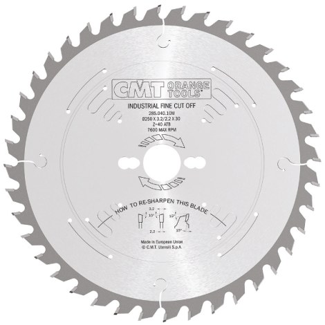 Katkaisuterä puulle CMT 285; 450x3,8x30; Z54; 15°